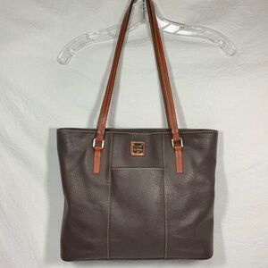 Dooney & Bourke Pebbled Leather Shoulder Bag/Tote - Brown